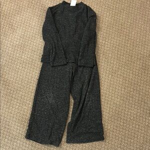 Cozy Black Knit Sweater and Pants Set